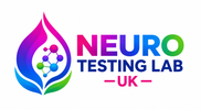 Logo of Neuro Testing Lab UK with colorful design elements on a white background